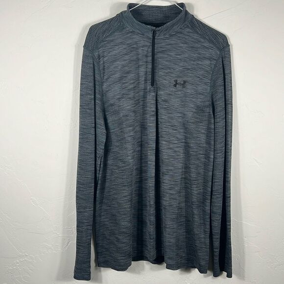 🔥 UNDER ARMOUR HeatGear Threadborne Quarter Zip Lightweight Sweatshirt - Sz XL - Picture 2 of 8